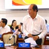 Giám đốc Sở Y tế TP.HCM Tăng Chí Thượng phát biểu tại buổi họp. Ảnh: TTBC