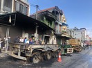 Xe container cháy rụi sau tai nạn, tài xế tử vong