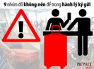 Những món đồ tuyệt đối không để trong hành lý ký gửi
