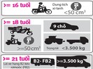 Bao nhiêu tuổi thì được lái xe máy trên 100 phân khối?