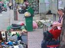 Rác bao vây các trạm chờ xe buýt