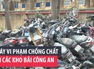 Xe máy vi phạm chồng chất tại các kho bãi công an