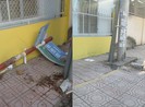 Đã dẹp trụ bảng tên đường ngã chỏng chơ