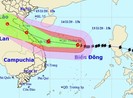 Bão số 13 đang tiến nhanh về vùng biển Quảng Bình - Quảng Ngãi