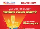 Trúng vàng khi vay trả góp qua HD SAISON