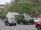 Hải Phòng phun hóa chất khử trùng các tuyến đường chính