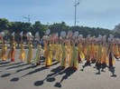 600 nữ cán bộ Vũng Tàu đồng diễn áo dài ở Bãi Trước