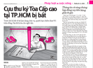 Thông tin mới vụ cựu thư ký toà Cấp cao tại TP.HCM bị bắt