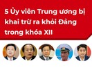 5 Ủy viên Trung ương bị khai trừ ra khỏi Đảng trong khóa XII