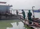 Bắt 3 sà lan khai thác cát trái phép trên biển Cần Giờ