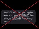 Phạt người đăng tin UBND quận 7 đề nghị người dân "treo co"