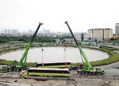 Metro Nhổn - ga Hà Nội có đoàn tàu đầu tiên lên ray