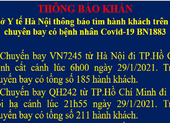 Khẩn: Tìm người trên 2 chuyến bay có tổng cộng 396 hành khách