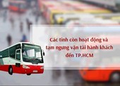 Chi tiết các tỉnh còn hoạt động và tạm ngưng vận tải hành khách đến TP.HCM