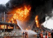 Lebanon: Cháy lớn tại hiện trường vụ nổ kinh hoàng tháng trước