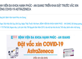 An Giang thông tin vụ BV tư nhân đăng thông báo tiêm vaccine COVID-19 dịch vụ