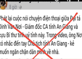 Giám đốc Công an An Giang nói về đoạn ghi âm lan truyền trên mạng