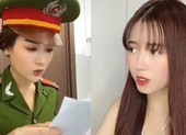 Hoa khôi mặc đồ công an đã gỡ clip nói nhăng cuội trên TikTok