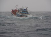 Tàu chở 4 ngư dân mất tích trên vùng biển Lý Sơn