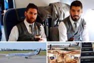 Messi chơi đẹp cho Suarez mượn máy bay riêng