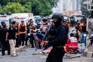 Hiện trường vụ tấn công khủng bố ở Jakarta, Indonesia năm 2016. Ảnh: GLOBAL RISK INSIGHTS