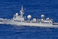 Tàu do thám Hải Vương Tinh của Trung Quốc xuất hiện ngoài khơi Úc hôm 11-5. Ảnh: BỘ QUỐC PHÒNG ÚC