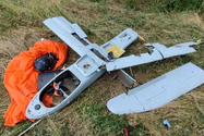 Hình ảnh được cho là UAV trinh sát Merlin-VR của Nga bị Ukraine bắn hạ. Ảnh: mil.in.ua/PAVLO KASHCHUK