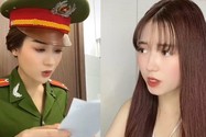 Hoa khôi mặc đồ công an đã gỡ clip nói nhăng cuội trên TikTok