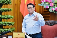 Thủ tướng Phạm Minh Chính phát biểu tại cuộc họp. Ảnh: TTXVN