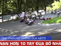 Lấy đường phố đua mô tô, hơn 10 tay đua lộn nhào 