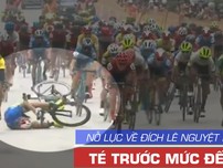 Video cú ngã trước mức đến của Lê Nguyệt Minh