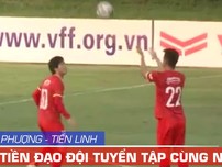 Xem cặp tiền đạo Công Phượng - Tiến Linh tập cùng nhau