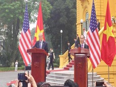 Chủ tịch Trần Đại Quang và Tổng thống Trump họp báo