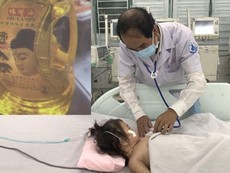 Video: Bé gái nguy kịch vì uống dầu thắp đèn bàn thờ