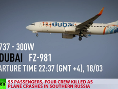 Clip nghi máy bay của Flydubai rơi tại sân bay Nga