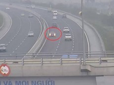 Ô tô chạy ngược chiều trên cao tốc Hà Nội - Hải Phòng