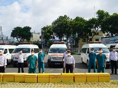 Video: Đoàn xe cấp cứu Đà Nẵng đã đến TP.HCM với quyết tâm ‘hết dịch mới về’