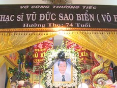 Nhiều người đến tiễn biệt nhạc sĩ Vũ Đức Sao Biển