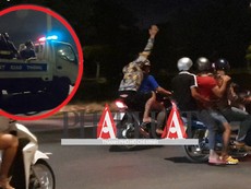 Video: 'Quái xế' chạy trốn sự truy quét của công an