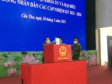 Video: Công an TP Cần Thơ bỏ phiếu bầu cử sớm