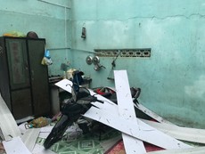 Bão Damrey tàn phá nhà cửa ở Diên Khánh