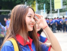 Sinh viên háo hức trong ngày lễ ra quân Tiếp sức mùa thi 2019