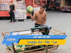 Video: Người đàn ông bắt dưa hấu chỉ với 1 tay