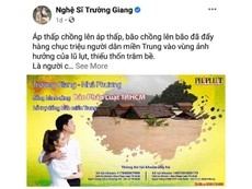 Trường Giang- Nhã Phương cùng các sao Vbiz hỗ trợ miền Trung