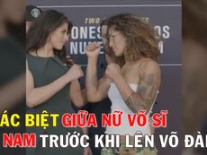 Nữ võ sĩ khoe cơ bắp trước khi thượng đài