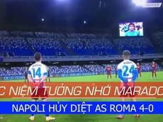 Cảm động Napoli tưởng nhớ Maradona bằng chiến thắng 4 sao