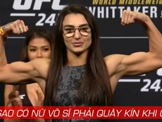 Ép cân vừa đủ, nữ võ sĩ UFC cởi bỏ hết khi cân