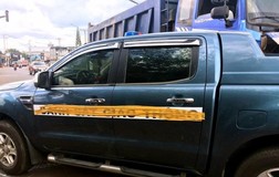 Ô tô CSGT bị tông ở Gia Lai