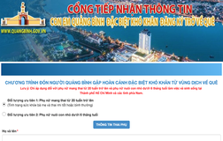 Thông tin đăng ký về quê cho người dân tại Quảng Bình, Phú Yên