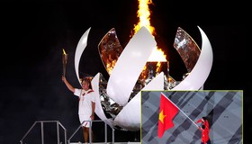 Naomi Osaka châm đuốc Thế vận hội, cờ Việt Nam tung bay tại Nhật Bản